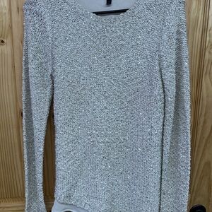 Apt. 9 Shimmering Silver Knit Top